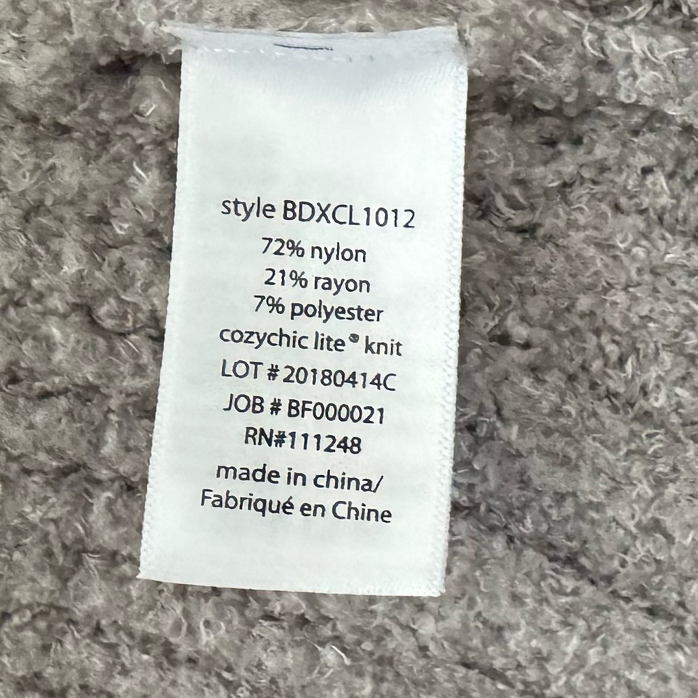 Barefoot Dreams CozyChic Lite Open Cardigan Sweater 3X Waffle Knit Gray Lounge - Picture 13 of 14